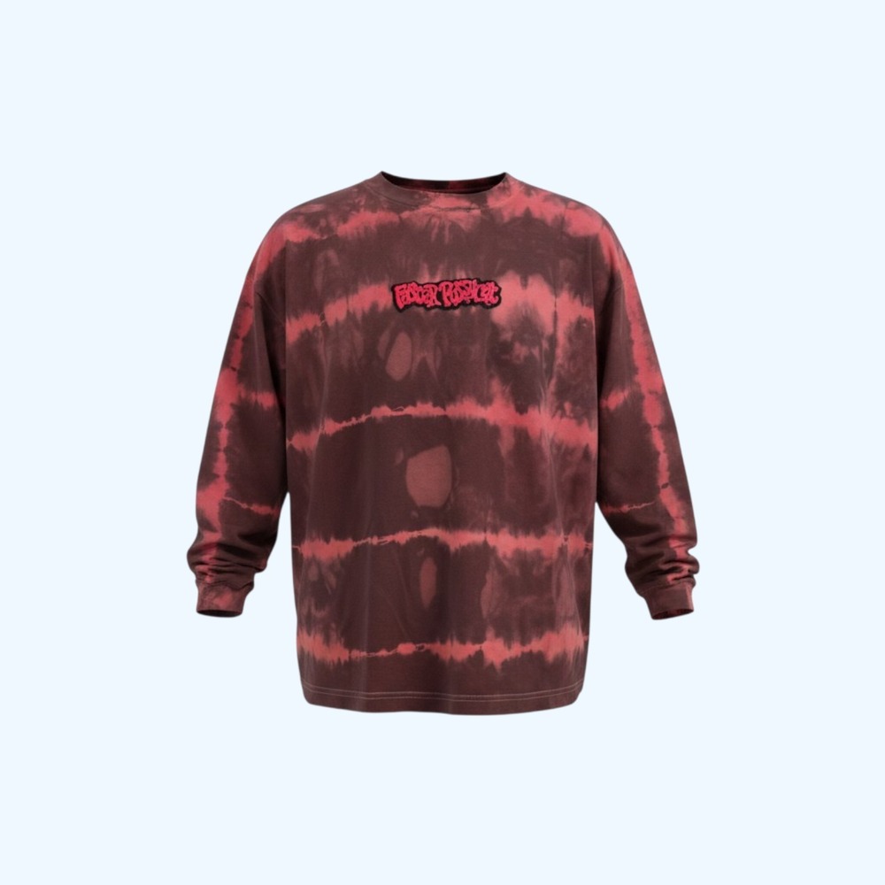 Uniqlo U Faster Pussycat Tie Dye Band T-Shirt Brown Pink Womens Large